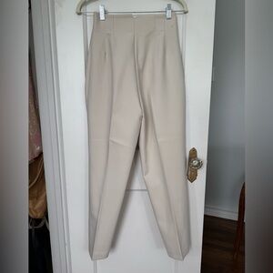 Zara Cream Dress Pants Straight-Leg Classic